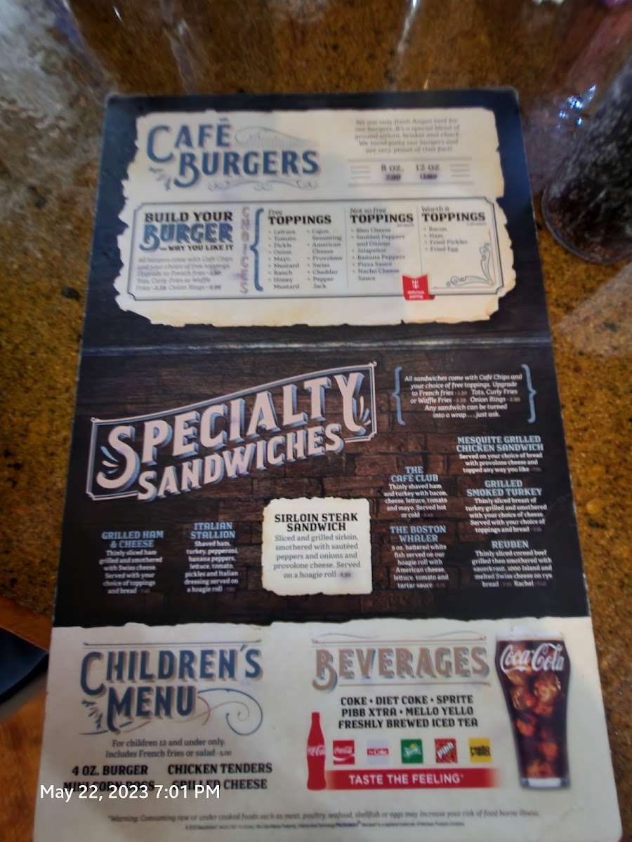 Old Main Cafe Menu - Image 6